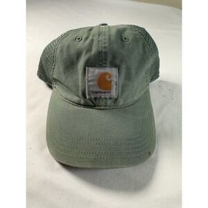 Carhartt Hat Cap Adjustable Green Khaki Work Streetwear Adjustable Canvas Mens